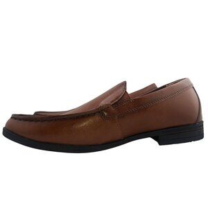 George Men’s Loafers Slip-On Dress Shoes Brown Memory Foam Size 7.5M